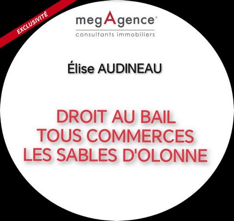 EXCLUSIVE Megagence - Elise AUDINEAU offers you this right to lease commercial premises with a total surface area of approximately 140m2, ideally located on a busy road in Les Sables d'Olonne, with easy and free parking right in front. The establishm...