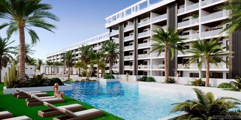 NEW BUILD GATED URBANIZATION IN TORREVIEJA ONLY 700M FROM THE BEACH New Build residential complex of 362 apartments with large community areas in Torrevieja. You can choose between luxury 2 bedrooms and 2 bathrooms apartments , 3 bedrooms and 2 bathr...