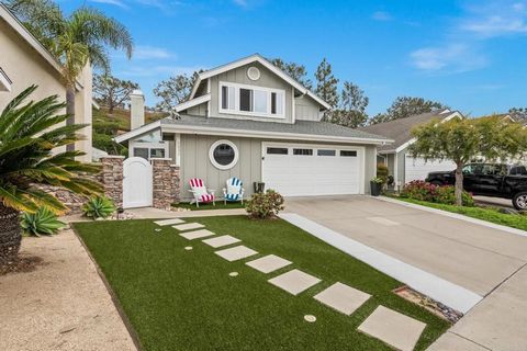 By the Sea in South Carlsbad: located 1/2-mile to the ocean at South Carlsbad State Beach. Charming turnkey home inside the gated community of Harbor Pointe. Sited on the highest street, this 3 bdrm, 3 bath home has peek views of the ocean from the g...