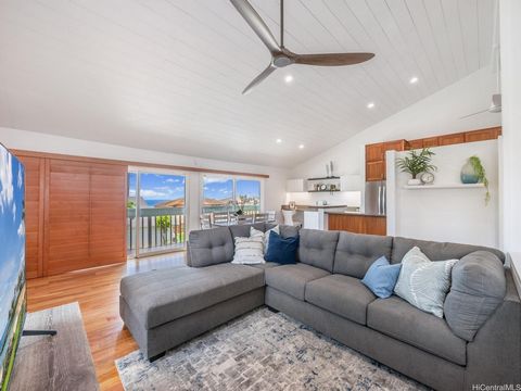 Nestled in the desirable upper Makakilo neighborhood, this large 4-bedroom, 2.5-bath home is perfect for island living. With ocean and sunset views, this residence is a true gem. Step inside to discover the thoughtfully updated interior, featuring st...