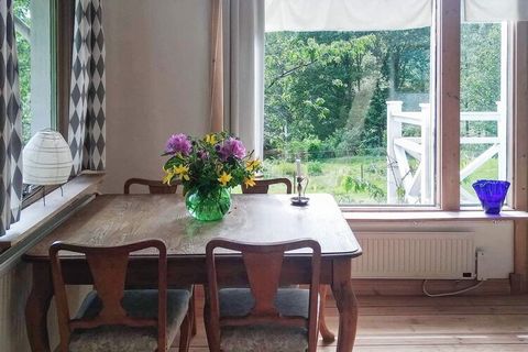 Welcome to this adorable holiday home set in idyllic surroundings of woodlands and pastures. It is located next to a farm, there's plenty of wildlife, and excellent fishing possibilities. The beautiful nature reserve Säveåns Dalgång is not far. The c...