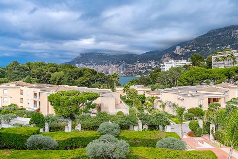 Sole Agent. This apartment for sale in Roquebrune Cap Martin, with views of the garden and the sea, benefits from a terrace of 12.63 m², quiet and sunny. This property combines space and ideal location, in a luxury residence with swimming pool, in th...