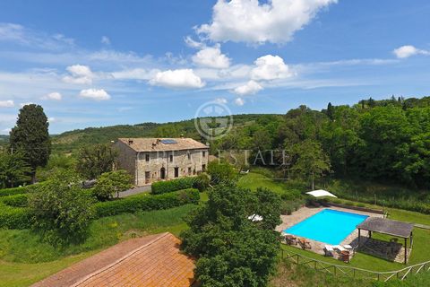 L'Antico Leccio – farmhouse for sale in Orvieto. This beautiful farmhouse is characterized by an antique holm oak and an amazing panoramic view of the town of Orvieto. This completely restored stone farmhouse is currently used as agritourism and is c...
