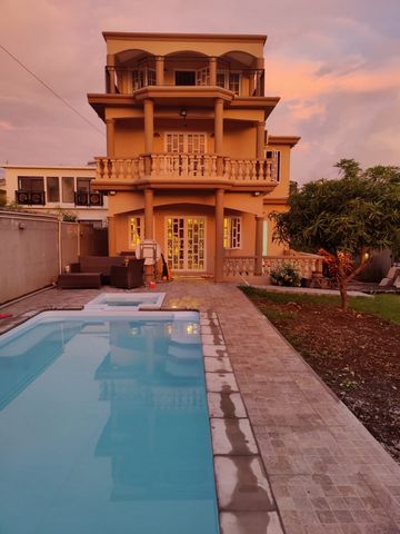 Forget your worries in this spacious and serene space.Wonderful 6-bedroom villa with private pool for rent in Mont Choisi ●6 bedrooms (1 en suite with jaccuzzi) ●Large Swimming Pool ●Wide Garden and playground ●Spacious Living room ●Entertainment roo...