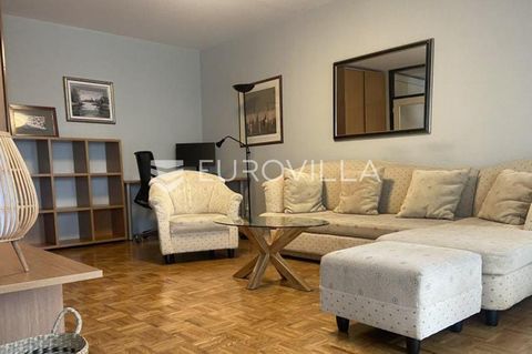 Comfortably furnished two-room apartment on the first floor in a newer building with an elevator. It consists of an entrance hall, a living room with a dining room and a kitchen, and an exit to the loggia, a bedroom, a bathroom and a storage room. Fr...