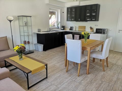 The 3-room apartment Sonnenberg with 72 sqm is very modernly furnished and consists of a large bright kitchen-living room. The apartment is modern and stylishly furnished. It has 2 bedrooms for a total of 4 persons. From the living room and the balco...