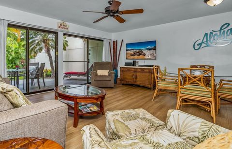Ahhh...that's the sigh of relaxation when you enter this gorgeous, remodeled ground floor Maui Kamaole condo. The lush green garden setting coupled with quality finishes and furnishings of this unit are exactly what you or your guests want when vacat...