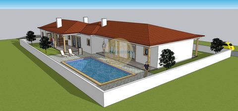 Located in Alcobaça. Single storey 4 bedroom villa with swimming pool, garden and garage for two cars - Pataias, Alcobaça Construction has already begun. Traditional style villa, set in a plot of land with 680 m2, with a construction area of 304 m2. ...