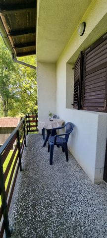 Apartment,near Plitvice lakes on the location Grabovac 69 in Grabovac with kitchenette,living room,bathroom.bedroom and balcony
