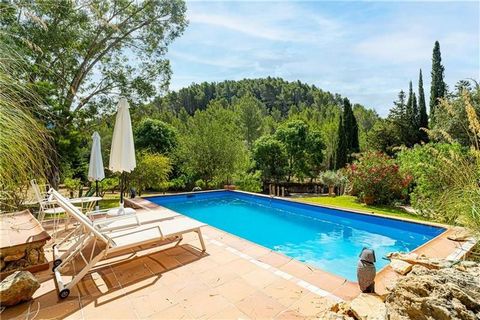 Rustic finca on a plot of approximately 45,000m2 with a lot of charm in the valley of es Galatzó. This finca has approximately 140m2 built and consists of a spacious living room, fireplace, fitted and equipped kitchen with office, 3 bedrooms, fitted ...