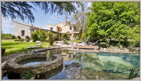 Dpt Vaucluse (84), Bastide de charme à vendre en Provence Propriété de prestige avec piscine naturelle bio, terrain de 9131 m², vue panoramique