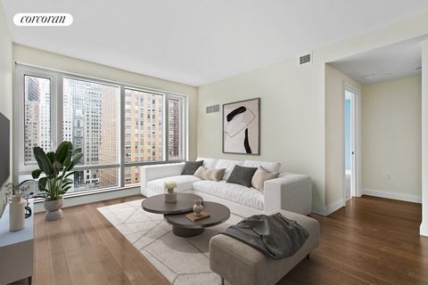 NEW! A beautiful 1 bedroom / 1 bathroom Condo at the luxurious Visionaire! Over-sized and noise-reducing windows open to the East allowing for a stunning view of Lower Manhattan. Entertaining is a breeze with an open kitchen layout featuring black gr...