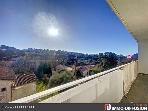 Mandate N°FRP156216 : LES OLIVES, Apart. 3 Rooms approximately 63 m2 including 3 room(s) - 2 bed-rooms - Balcony : 10 m2, Sight : Dégagée. Built in 1970 - Equipement annex : Balcony, double vitrage, cellier, Cellar and Reversible air conditioning - c...