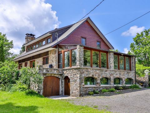 Extraordinary 53 acre property with many kilometres of trails (hiking, biking, VTT, snowshoeing, skiing). Imposing stone home with ample room for you to enjoy with family & friends as well as your own private sugar shack & an attractive pond to relax...