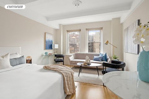 Apartment #1118 showcases a range of appealing features: abundant natural light from its high floor eastern exposure, charming architectural details evoking a bygone era, a vintage-inspired bathroom, ample storage space, and hassle-free maintenance. ...