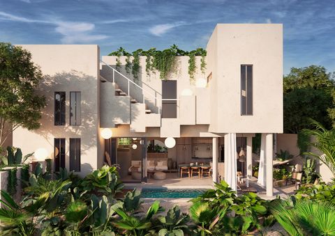 Incrível moradia dentro de um complexo residencial com acabamentos de luxo, 3000 pés quadrados, com piscina privada e 3 quartos, além do seu telhado privado, excelente investimento para viver ou alugar. 5 villas MELHORES em Tulum