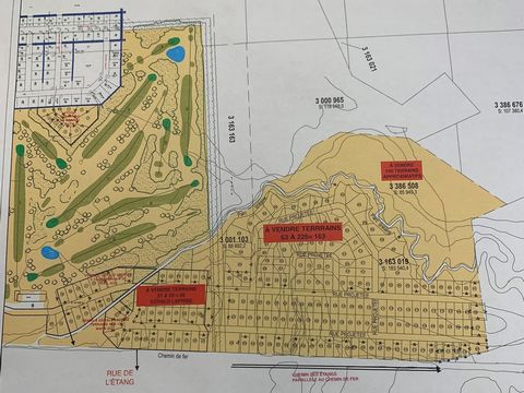 Wow! Developers wanted. A rarity. Huge lot for housing project or possibility of 36 residential lots. Lots 27 to 62, a few steps from the golf course. If you're looking for a major project, don't hesitate, it's for you! The sale is made without legal...