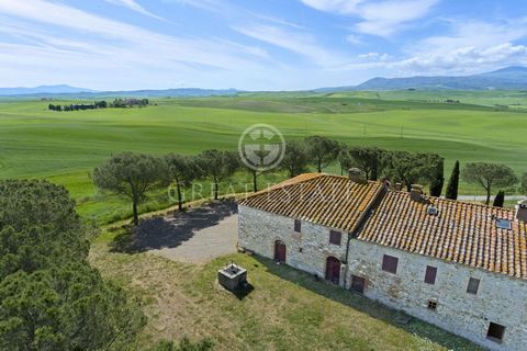 This beautiful property of a total of 500 sqm is immersed in the rolling hills of the Val d'Orcia. The main farmhouse, of which the portion for sale is part, is divided into two units. The portion is developed on two levels as follows. On the ground ...