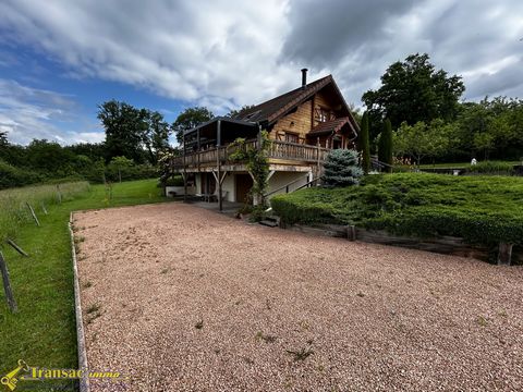 Nestled on the heights of the village of Mariol, with a magnificent unobstructed view of the Chaîne des Puys, come and discover this 218m2 chalet built in 140mm log combining character and modernity. Ideal for lovers of wide open spaces, the house is...