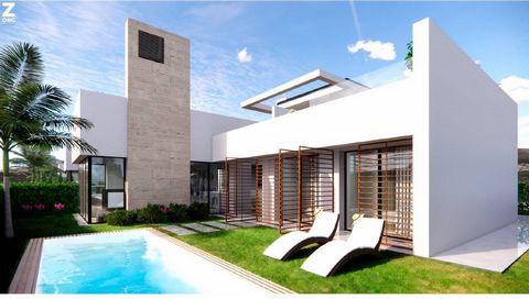 One-floor villas in Santa Rosalía, Torre Pacheco, Murcia This exclusive proposal is made up of a set of 4 properties with 3 bedrooms and 3 bathrooms on one floor, with private swimming pool of 3 x 7 metres, open plan basement with light and ventilati...