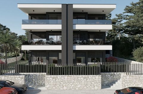 The island of Krk, Omišalj, new modern apartment surface area 59,30 m2 for sale, on the first floor of an apartment building, with sea view, 100 m from the beach. The apartment consists of living room, kitchen, dining area, two bedrooms, two bathroom...