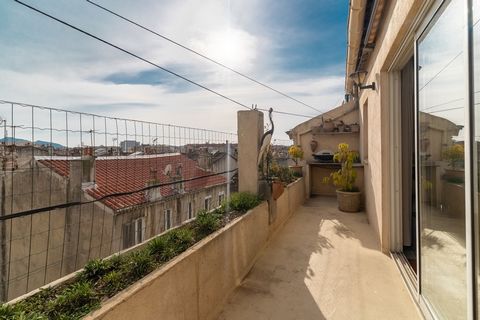 Marseille 4ème, T4 de 100m2 + Terrasse de 10,05 m2, dernier étage, proche de la blancarde et de saint Barnabé